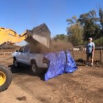 Paid PIck-up Truck Loading Monkey Hair Mulch 5.2022 | SPV Soils