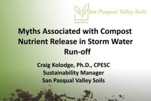 Myths Associated with Compost Nutrient Release in Stormwater | SPV Soils