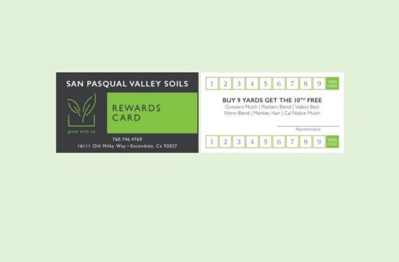 Customer Rewards Card | San Pasqual Valley Soils
