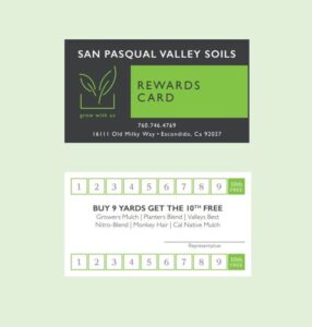Customer Rewards Card | San Pasqual Valley Soils