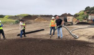 Blower Truck Mulch Installation | SPVSoils
