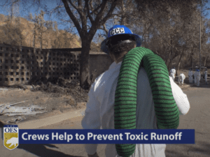 CAL OES -California Conservation Corps - Los Angeles Fire runoff prevention with Filtrexx® SiltSoxx® - Jan 2025 | SPV Soils