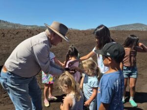 Dr. K shows compost and mulch to Butterflies and Bullfrogs | SPV Soils