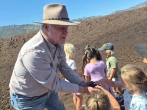 Dr. K shows compost and mulch to Butterflies and Bullfrogs | SPV Soils