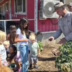 Dr. K and Kamron show the garden tomatoes to Butterflies and Bullfrogs | SPV Soils