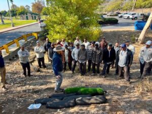 Dr. K presents compost grow socks to the City of Chula Vista Parks and Rec staff on World Soil Day | SPV Soils