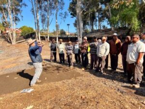 Dr. K presents a compost blanket installation to the City of Chula Vista Parks and Rec staff on World Soil Day | SPV Soils