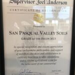 SD County Supervisor Joel Anderson Certificate of Recognition | SPVSoils