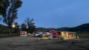 SPVSoils Office With Rising Full Moon April 2023