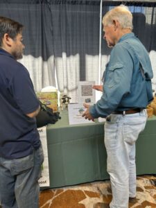 Dr. K talking about Monkey Hair Mulch at our San Diego Farm and Nursery Expo Booth | SPV Soils