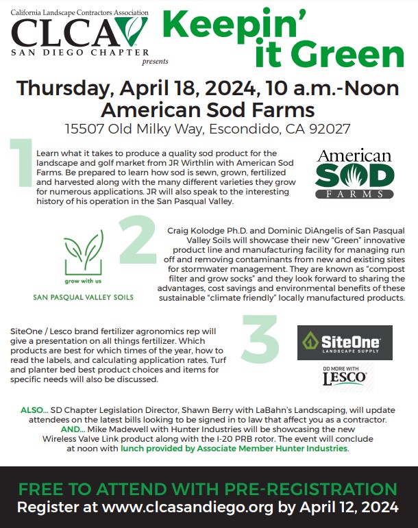 CA Landscape Contractors Association Keepin' it Green Event with Dr. K 4.18.24 | SPV Soils