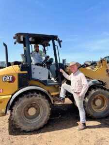 Dr. K with Cesar on Tractor | SPV Soils
