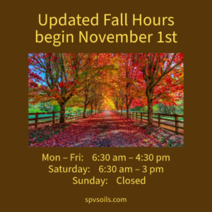 Fall Hours 2024 | SPV Soils