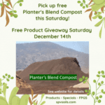 Planter’s Blend Compost at Free Product Giveaway Saturday – 12.14.24  |  SPV Soils_