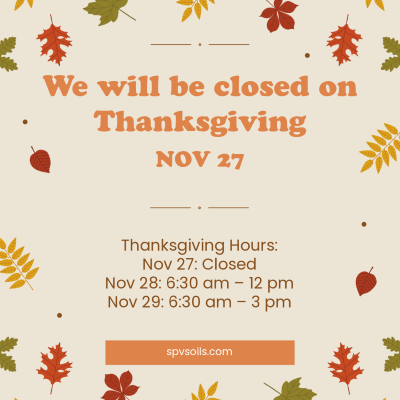 Thanksgiving Hours | San Pasqual Valley Soils