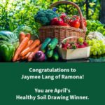 Healthy Soil Drawing Winner – April | SPV Soils