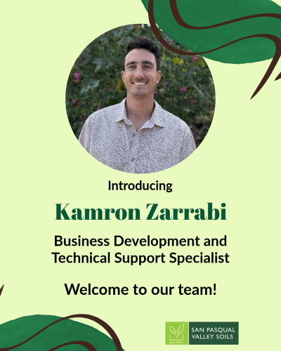 Welcome Kamron Zarrabi | SPV Soils