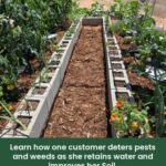 Cedar Mulch to control pests and weeds on pathways in Jefferson’s raised garden beds | SPV Soils